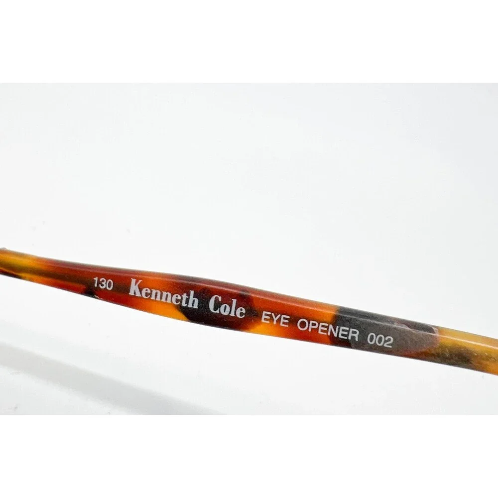 Kenneth Cole Eyeglass Frames Mens Brown Tortoise Round Eye Opener 002 47-20-130